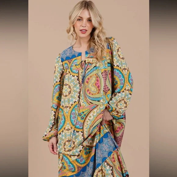 Bohemian Paisley Maxi Dress - Picture 6 of 6